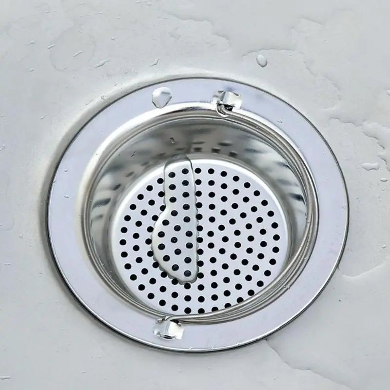

Stainless Steel Sink Strainer Shower Floor Drain Bathroom Plug Trap Hair Catcher Kitchen Sink Filter Floor Cover Drainage