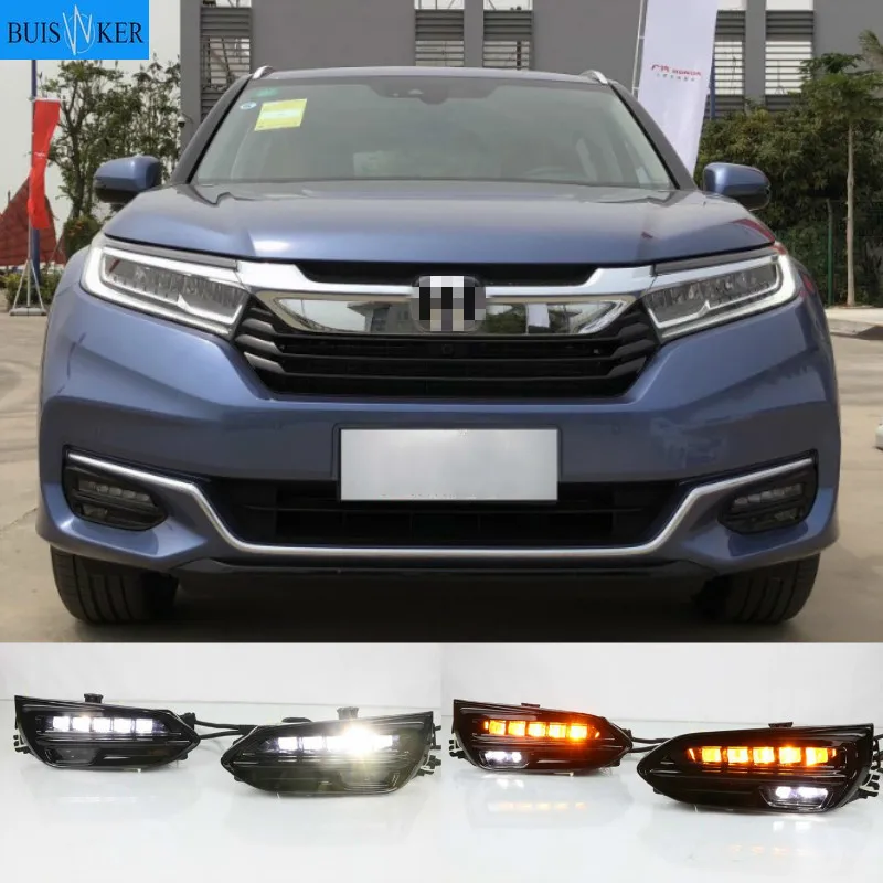 

1 Set DRL Daytime Running Lights Daylight 12V ABS Fog Lamp Cover With Turn Yellow Signal Light For Honda AVANCIER 2020