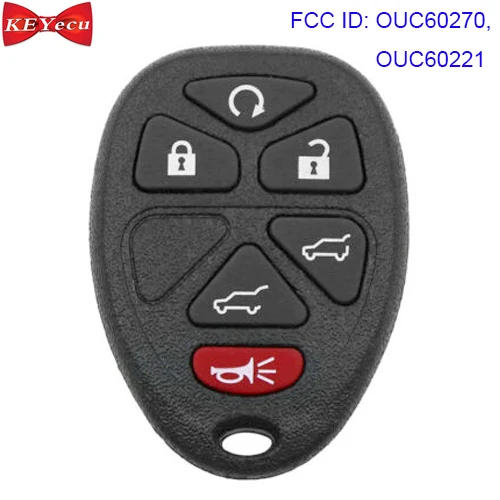 KEYECU для GMC Cadillac Escalade Chevrolet Suburban Tahoe Traverse Yuko дистанционный брелок FCC ID:OUC60270 OUC60221|fob|fob