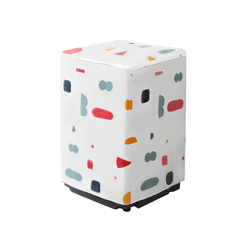 

Durable Washing Machine Cover Save Space Organizer Cartoon Floral Elk Snowflake Print Dust Guard Household Waterproof Dust Cover