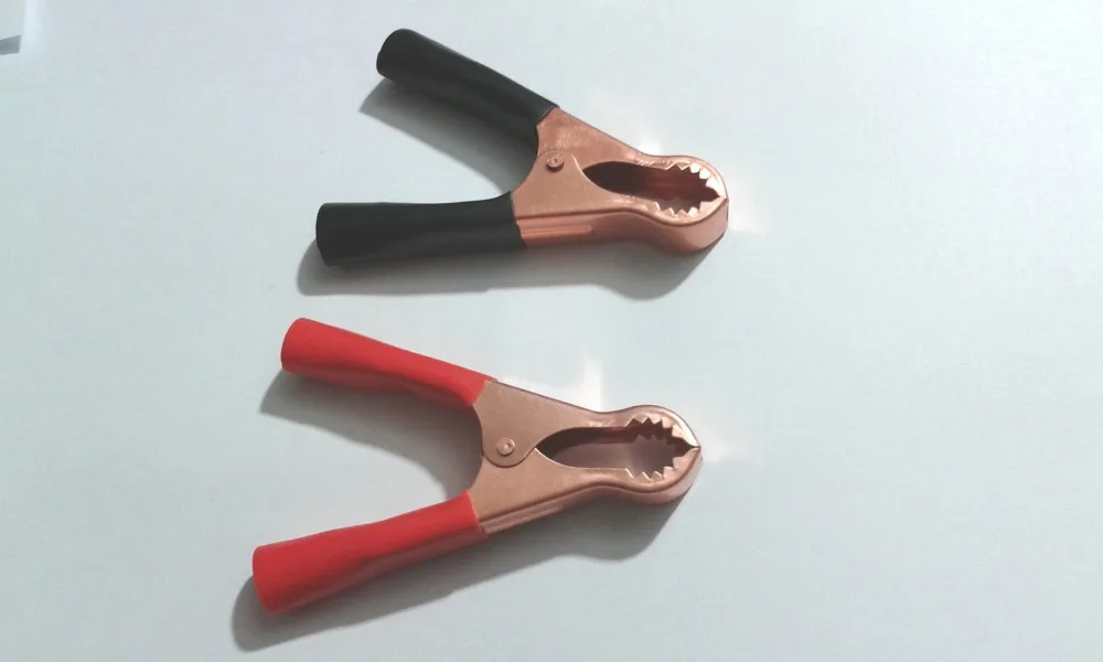 

100PCS 50A 80mm CAR BATTERY Insulated CLIP ALLIGATOR Test Clamp New