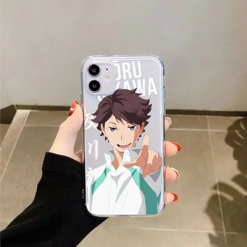 

Anime Haikyuu!! Oikawa Tooru Phone Case Transparent for Clear iPhone case 11 12 mini pro XS MAX 8 7 6 6S Plus X 5S SE 2020 XR