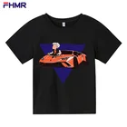 Футболка с коротким рукавом для мальчиков и девочек, Повседневная Уличная одежда с принтом ламбы А4, в стиле Харадзюку, на лето