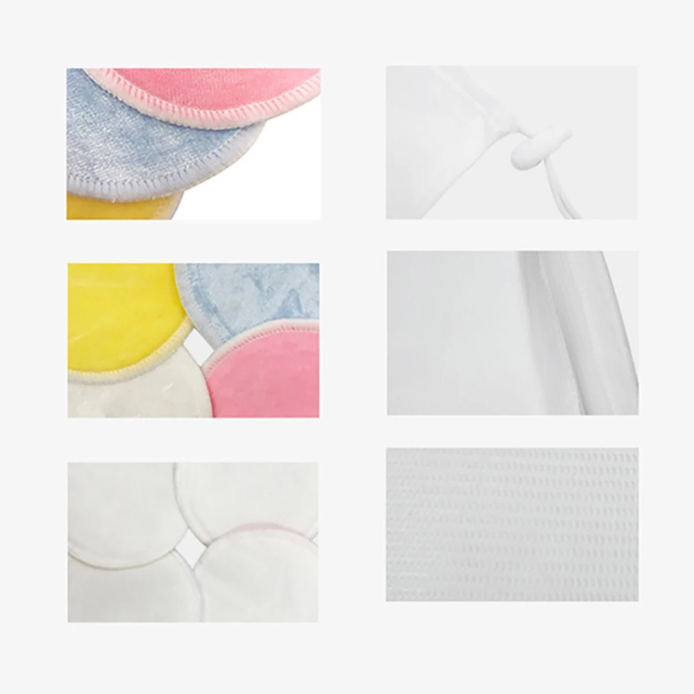 16 шт бамбуковая шерсть Органический Хлопок Моющиеся Многоразовые прокладки для