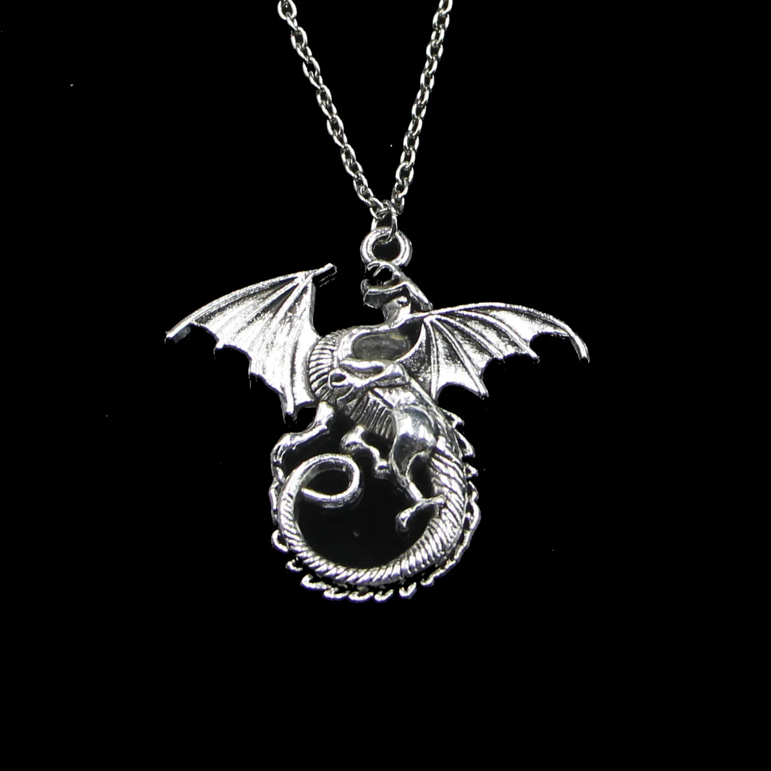 20 штук 43*46 мм Крылатый Дракон мифология кулон ожерелье цепочка для женское