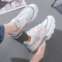 autumn new platform womens sports shoes thick bottom lace up womens sports shoes white breathable tenis casual shoes spring