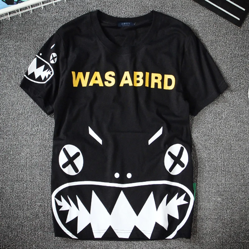 Футболка мужская с геометрическим принтом Повседневная Свободная хипстерская