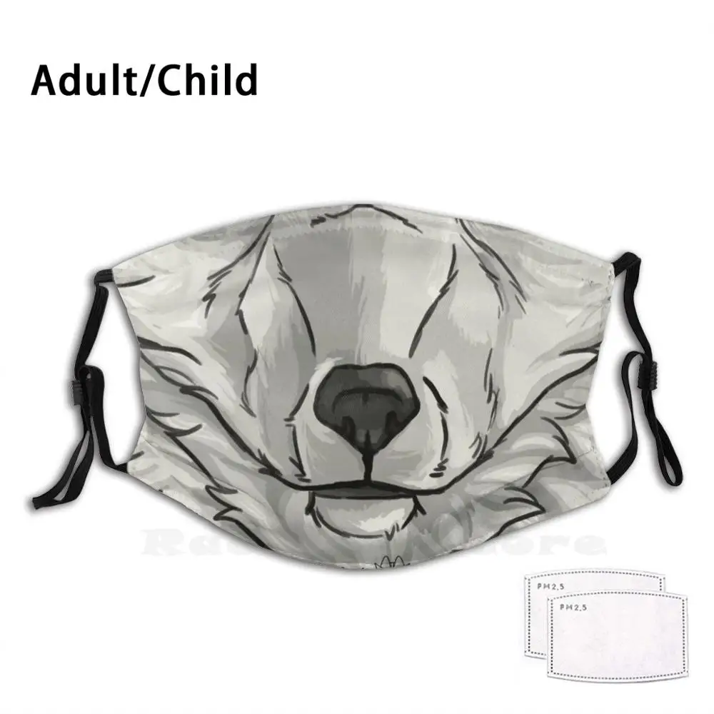 Многоразовая маска для лица с забавным принтом Arctic Fox Pm2.1416 | Аксессуары одежды
