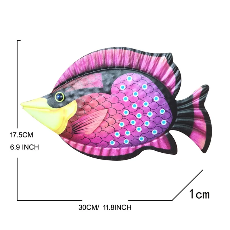 

12 Inch Colorful Metal Fish Wall Art Craft Hanging Ornaments Outdoor Garden Statue Fish Model Hanging Deocration Home Wall Decor