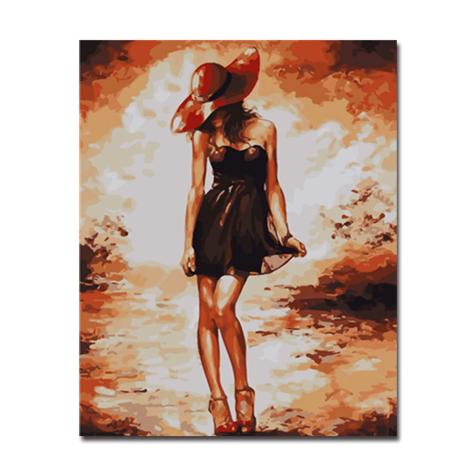 Раздавить на девочек DIY Краска ing комплекты номеров картина с каллиграфией