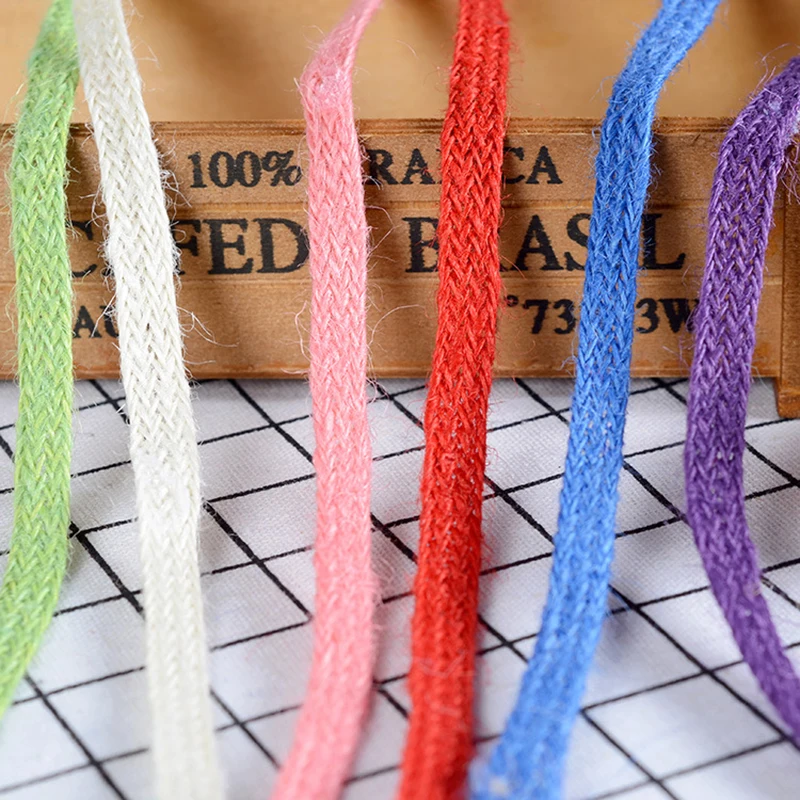5 м разноцветная Ремесленная винтажная натуральная джутовая веревка для