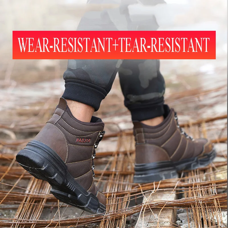 

Steel Toe Shoes Safety Shoes For Men Work Safety Boots Casual Breathable Sneakers Mens Winter Boots