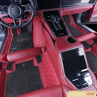 custom luxury car floor mats for porsche panamera 4 5 seats 2017 2018 2019 2020 fully enclosed waterproof protection carpet