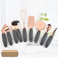 simplicity kitchen utensils sets stainless steel grater for vegetables fruit peeler and whisk kitchen gadget seven piece suit