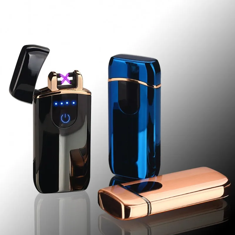 Зажигалка USB зарядка плазменный сенсорный экран электрическая зажигалка для сигарет творческая ветрозащитная личность, чтобы отправить другу