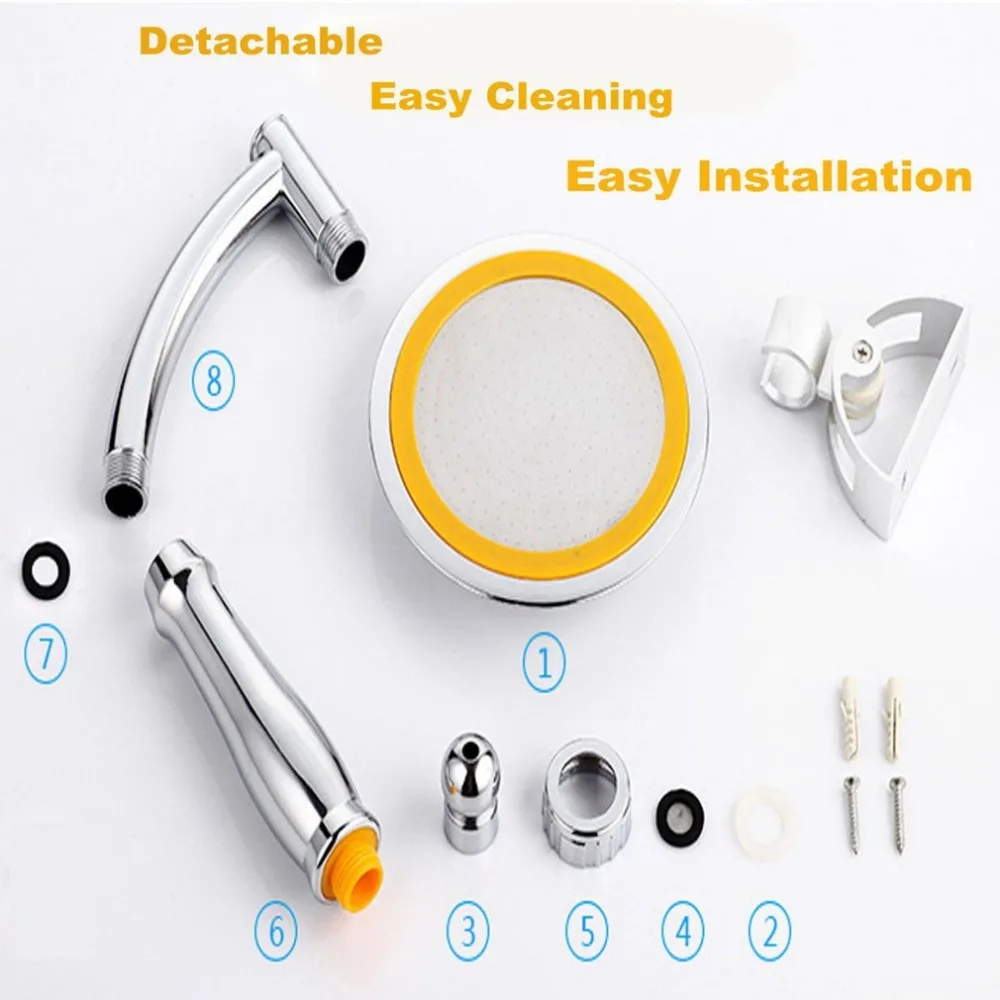 Круглая Лейка для душа с дождевым распылителем регулируемая съемная насадка