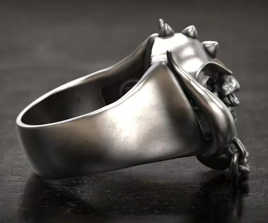 2021 Новое поступление женское кольцо в стиле панк мотоцикла черное увеличенное с