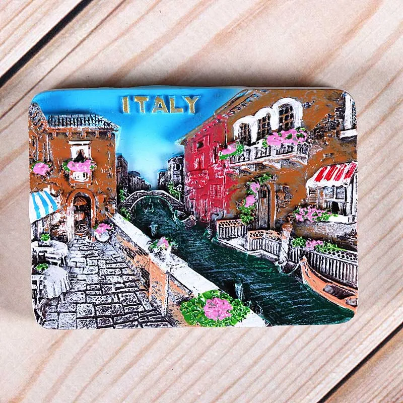 Venice water city Magnetic refrigerator magnets Italy Switzerland Chile Austria European countries Tourist attractions souvenir Home decoration - Цвет: Venice water city