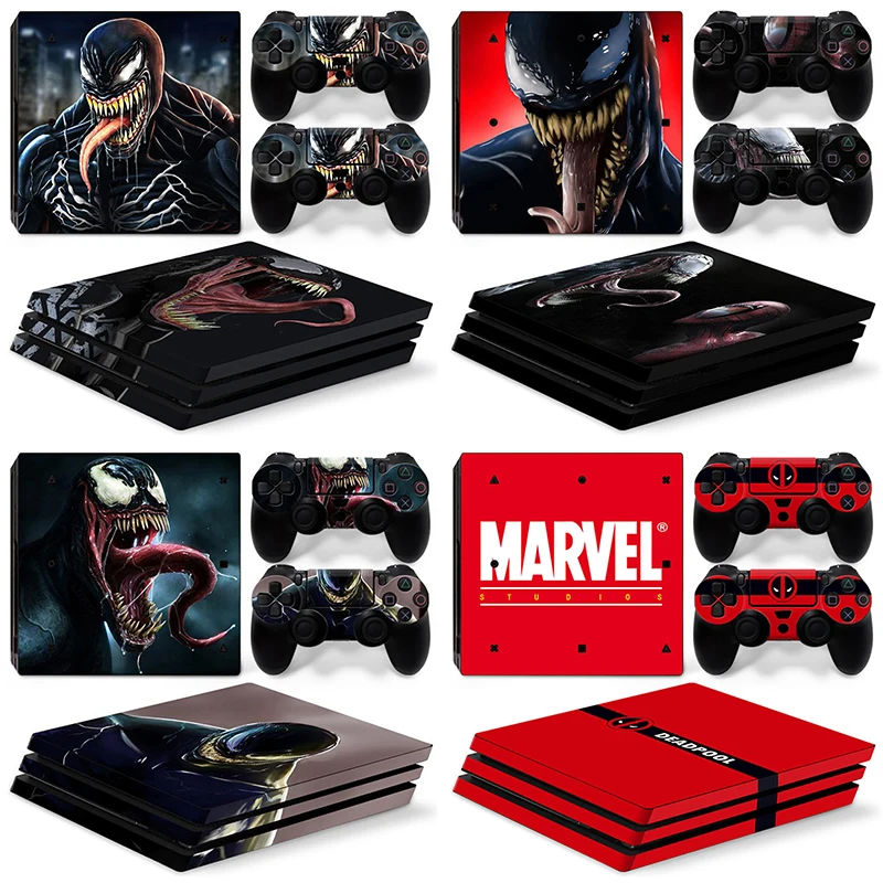 Виниловая наклейка для консоли PS4 Slim и 2 контроллера | Электроника