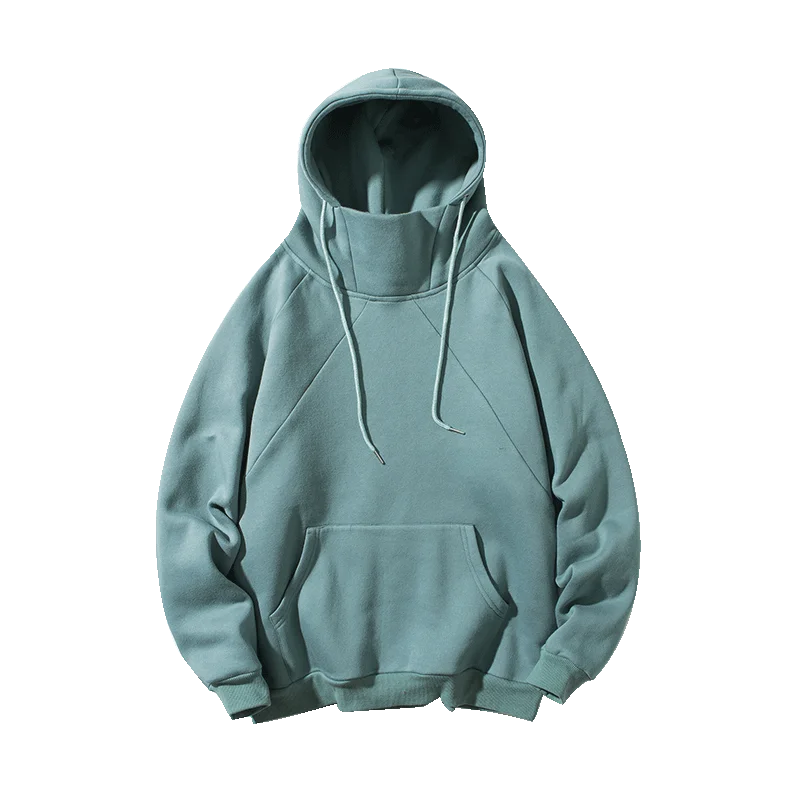 

Man Fashion Loose Solid Color Hooded Sweatshirts With Cap Casual Pullovers Hip Hop Hoodies For Autumn and Winter