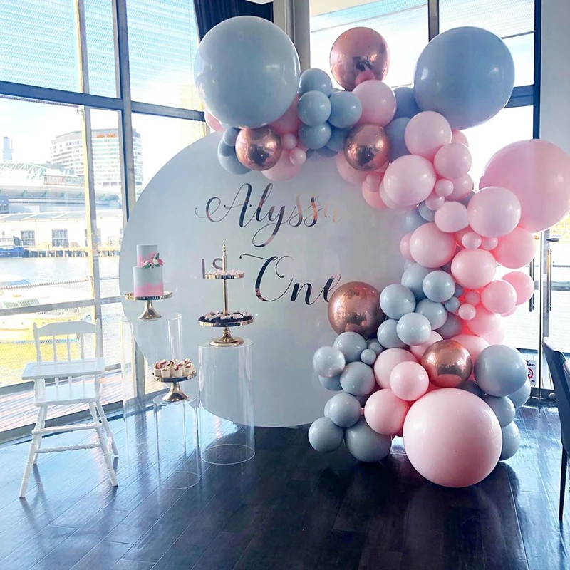 171 шт. розовый серый воздушный шар арка комплект гирлянды для детей день рождения
