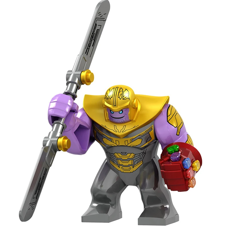 End Game Thano 7CM Big Size Figures Infinity Gems Gauntlet Sword Mini Dolls Building Blocks Bricks Toy For Children | Игрушки и хобби