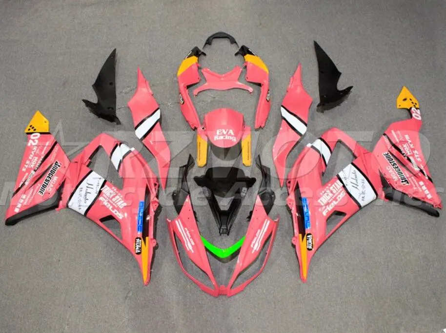 

4Gifts New ABS whole Fairings kit Fit for Kawasaki ZX6R 2013 2014 2015 2016 2017 2018 ZX-6R Ninja 636 599 bodywork set Pink