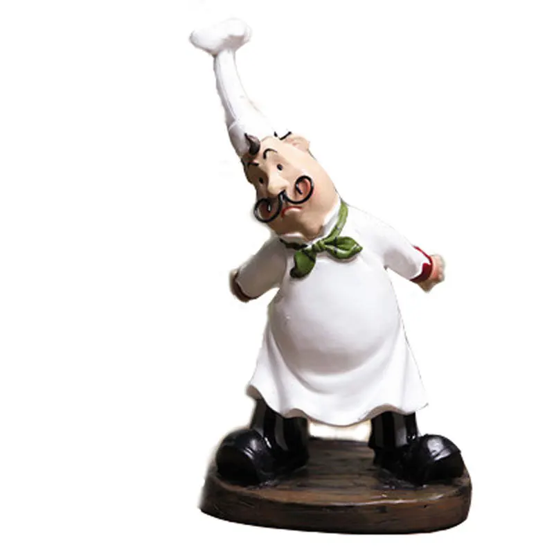 

Cartoon chef wine rack resin sculpture decoration creative wine rack storage rack home decoration accessories for living room