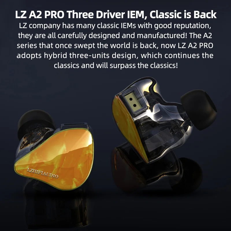 LZ A2 PRO Resin In-ear Monitor 1 Dynamic+2 Knowles BA Hybrid 3 Driver HIFI Earphone Sport Music Earbud Detachable 2Pin Cable images - 6