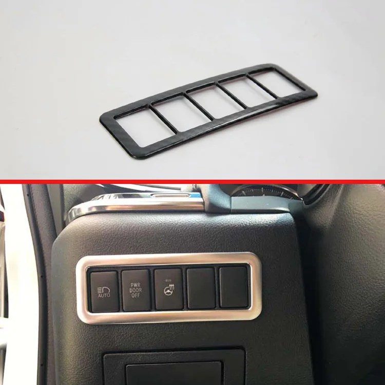 

For 2016-2019 Toyota Alphard Vellfire AH30 Car Accessories ABS Head Light Switch Button Control Panel Cover Trim Bezel