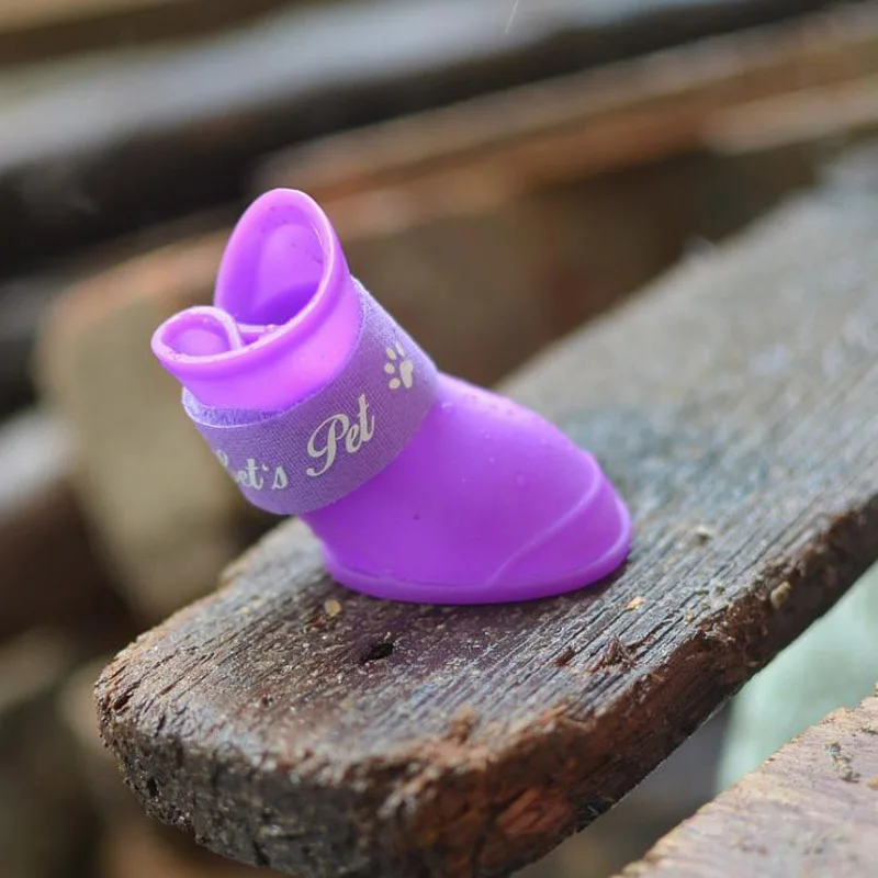 4 шт./компл. ПЭТ непромокаемые сапоги для собаки котята Резиновый портативный