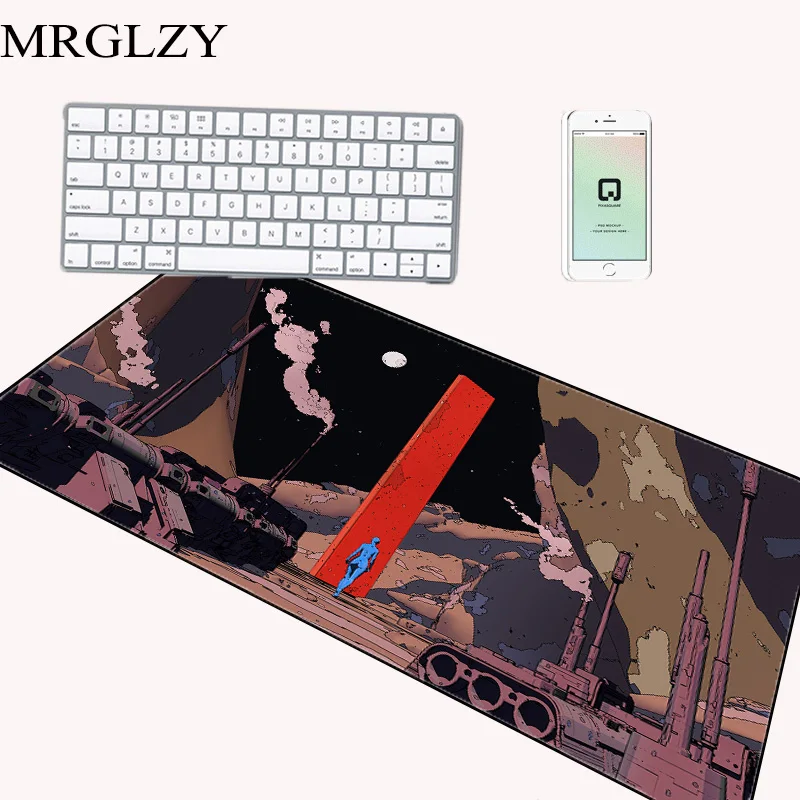 

MRGLZY anime large gaming mouse pads mat RGB luminous USB interface carpet mat yoga mat XXL foot pad computer keyboard desk mats