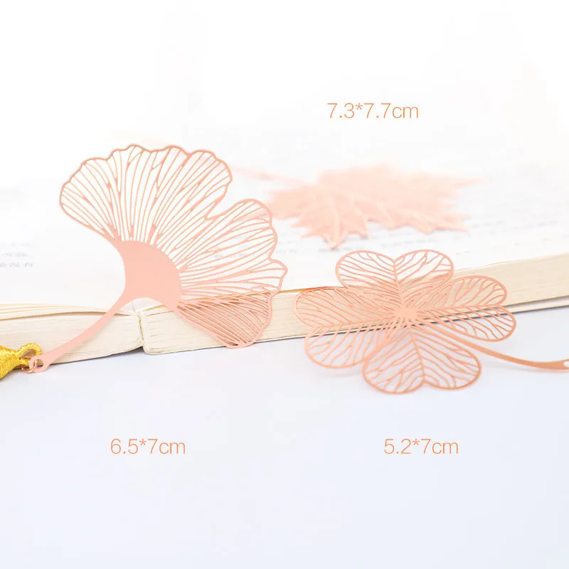 1 шт. Винтаж металлическая закладка для книги Китайский Стиль жилок листа из