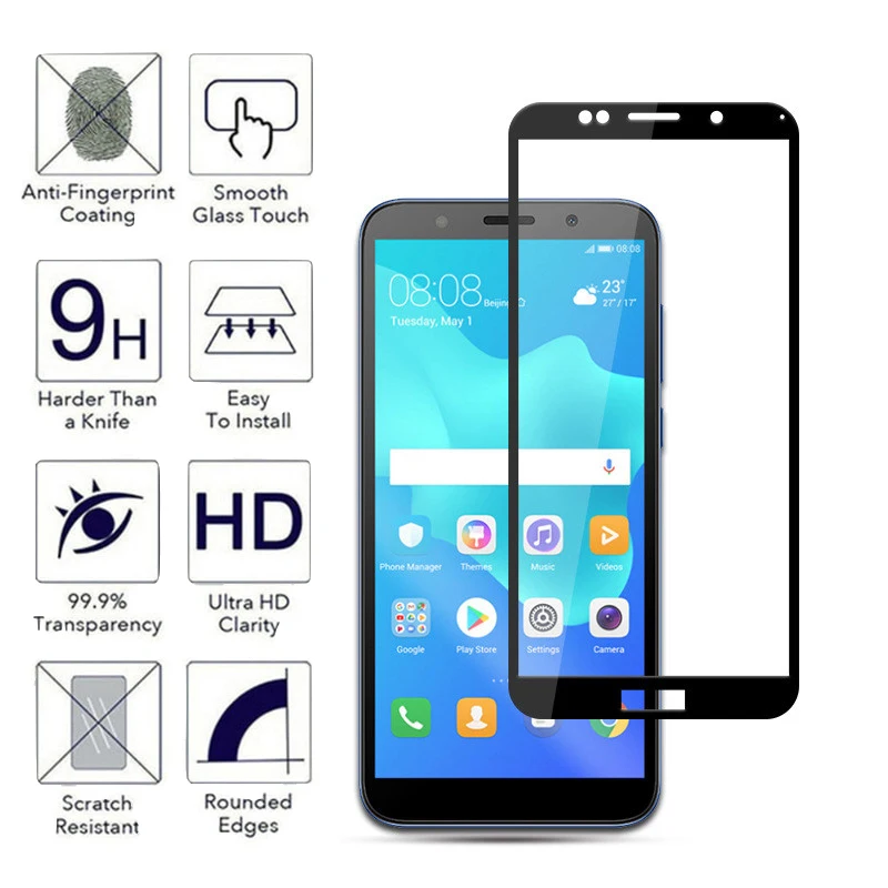 Закаленное стекло для Huawei Y5 2018 защитная пленка экрана hauwei huway huawei Prime Y52018 y 5