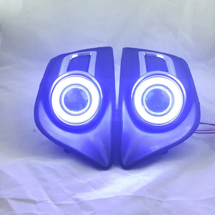 Инновационные светодиодные дневные ходовые огни Eosuns Cob Angel Eye Drl + Галогенные