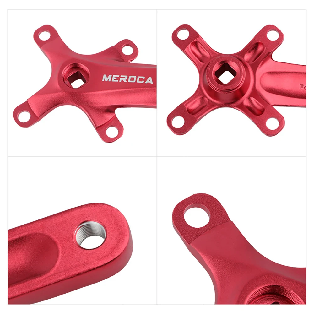 

MEROCA Bicycle Crank 104BCD Square Hole 170MM Aluminum Alloy Mountain Bike Crankset With Chainring Bottom Bracket BB Sprocket