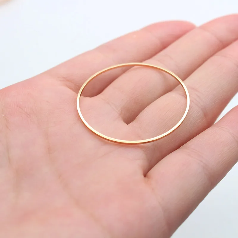20 шт./лот KC золотые кольца для DIY Изготовление сережек круглая серьга круга кулон ювелирные аксессуары фурнитура 20 мм 25 мм 35 мм 40 мм