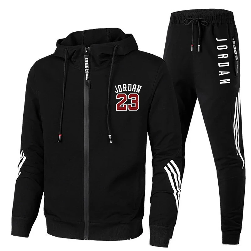 

New men's fall/winter suit zipper hoodie + pants two pieces of casual sportswear men's sportswear clothing sport