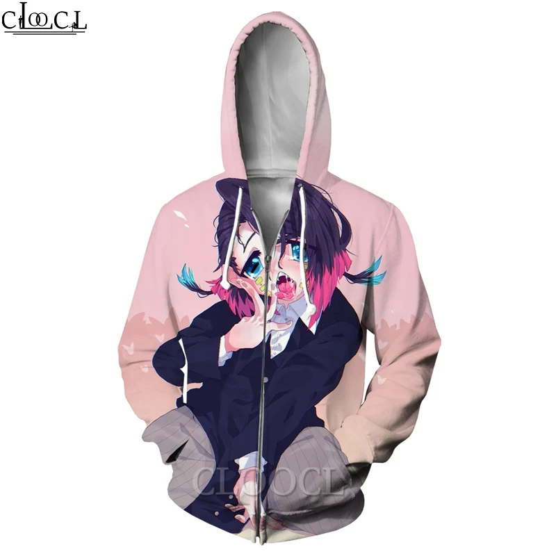 

HX Anime Kimetsu No Yaiba The Movie: Mugen Train Enmu Men Women Zipper Hoodie 3D Print Unisex Harajuku Tops Drop Shipping