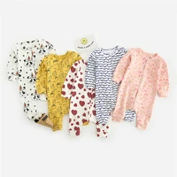 newborn baby boys girls romper for 0 2y animal printed long sleeve winter cotton romper kid jumpsuit playsuit outfits clothing