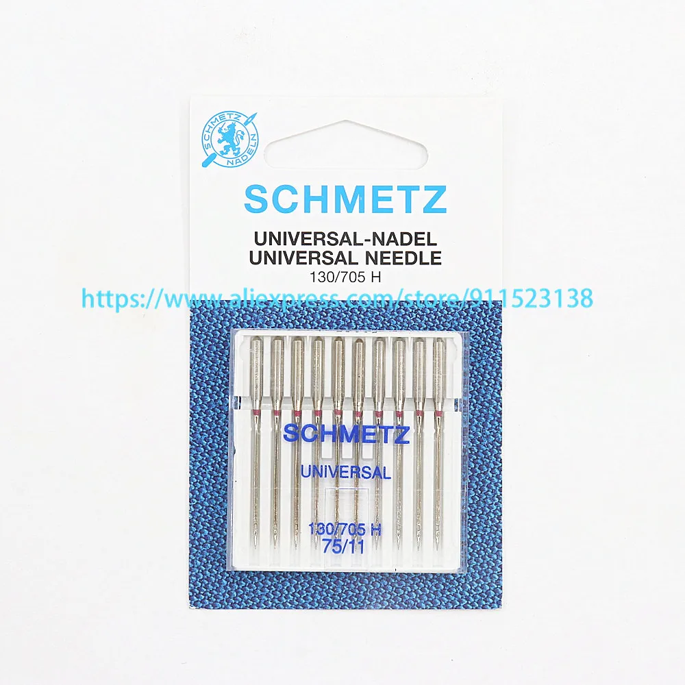 10 шт. Подлинная немецкая Schmetz Универсальная игла 130/705 H 75/11 для бытовой швейной
