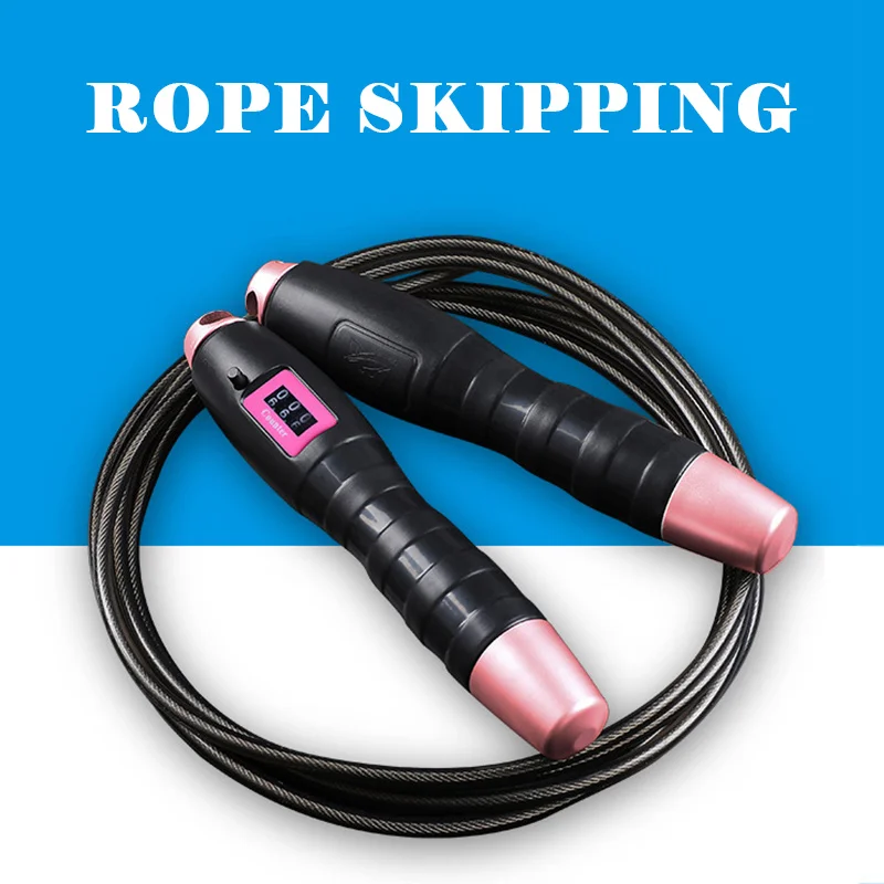 Скакалка со счетчиком регулируемая проволока для спорта и фитнеса быстрый