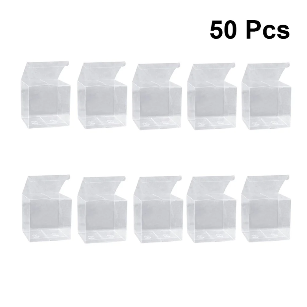 20 шт. ПВХ квадратная упаковочная коробка простая прозрачная для подарка фрукты (10