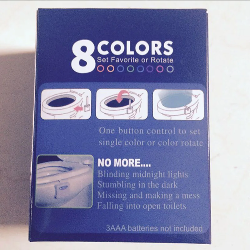 Умная ванная комната туалет Ночник LED тело движение активированная вкл/выкл
