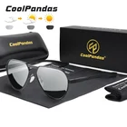 CoolPandas 2021 Модные солнцезащитные очки-авиаторы поляризационные мужские классические фотохромные Солнцезащитные очки женские очки UV400 Мужские очки
