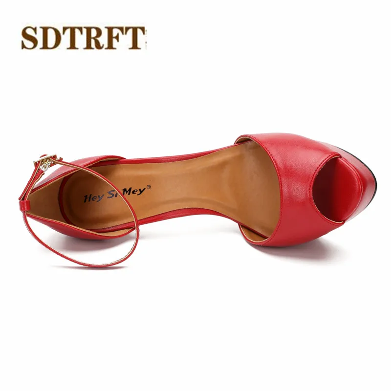 SDTRFT/летние красные танцевальные Босоножки с открытым носком пикантная женская