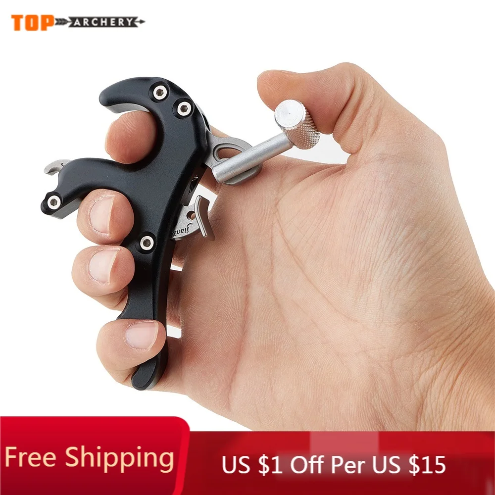 Зажим для стрельбы из лука тип крючка фиксатор помощи 4 пальца нержавеющая сталь