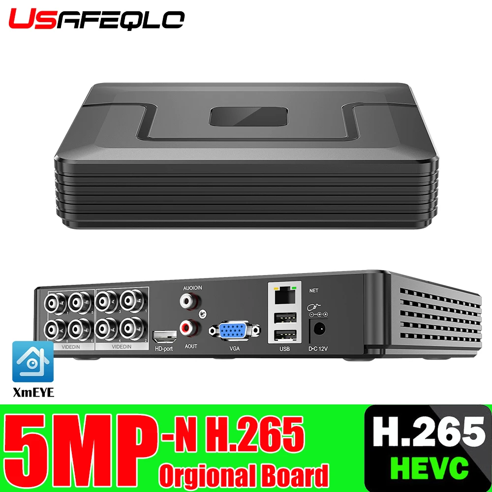 Камера видеонаблюдения H.265 8 каналов 5 МП 4 1080P AHD DVR HVR 3G Wi Fi гибридный