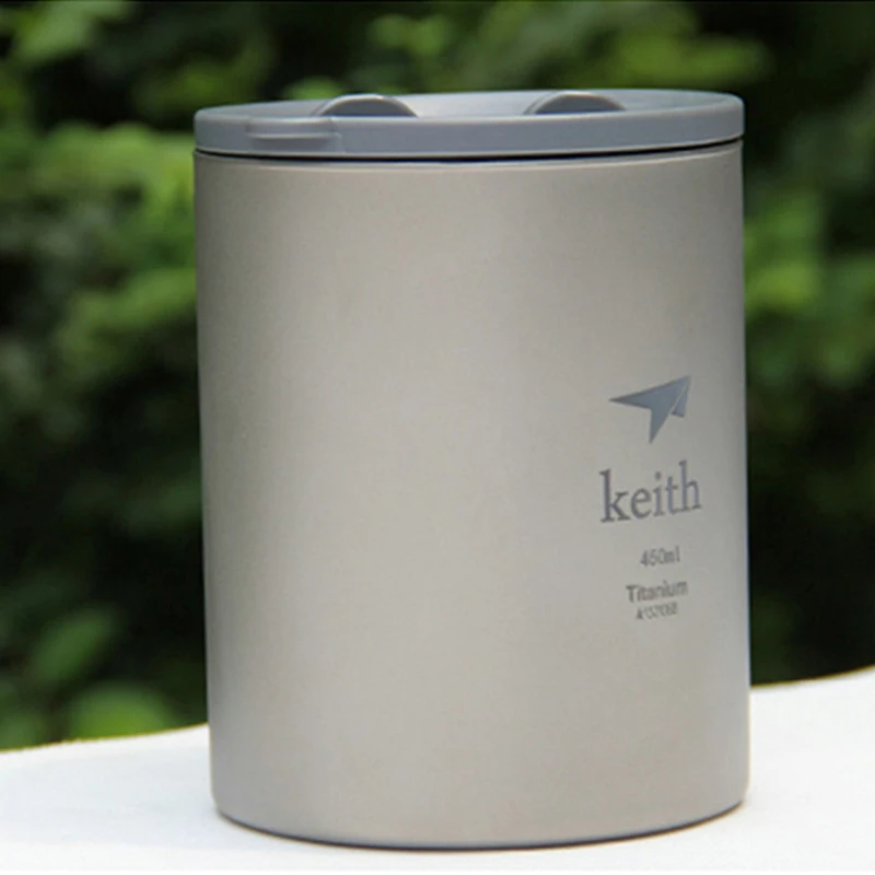 

450ml Double Wall Titanium Cup Beer Coffee Cups Healthy Bacteriostatic Drinkware Tea Mug Ti3340