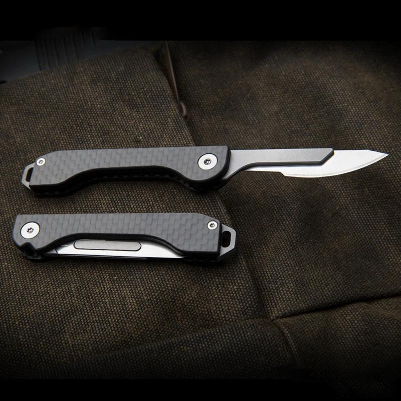 Складной нож из углеродного волокна портативный многофункциональный